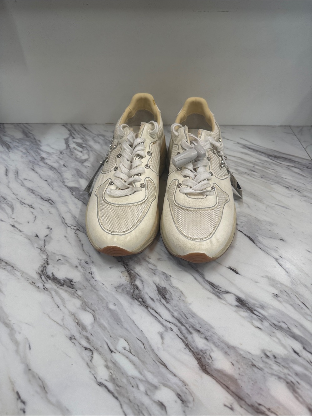 Golden Goose Cream and Tan Women's Sneakers